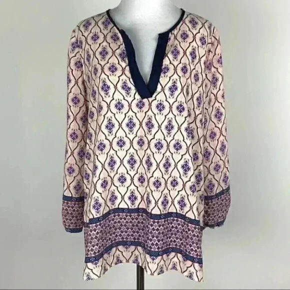 Brixton ivory top size M Multicolored geometric - Picture 1 of 8